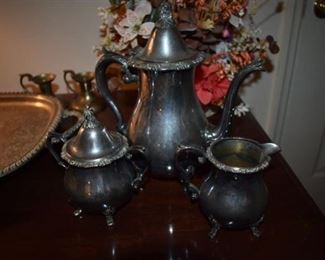 Gorgeous 4 pc Silver Tea Set in Beautiful Condition!