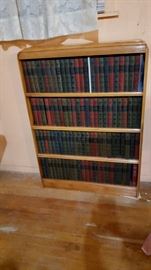 Collection of classic books in bookcase 