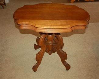 Vintage side table, scalloped, 31" W x 23.5" D x 28"H