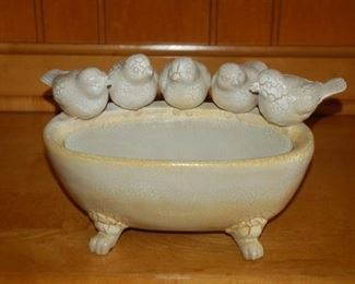 Ceramic bird fountain
