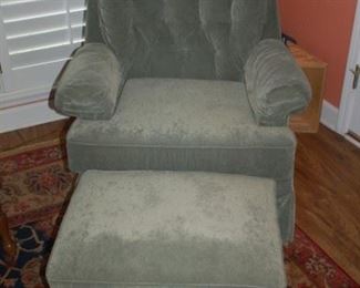 Swivel rocker recliner with ottoman - Best chairs, velour