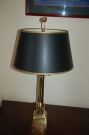 Brass desk lamp
