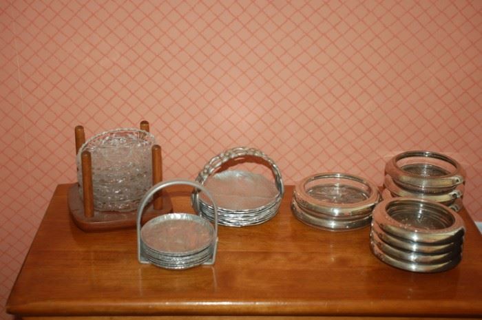 Silver/aluminum coasters