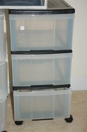 Plastic storage bins