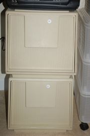 Plastic file cabinets
