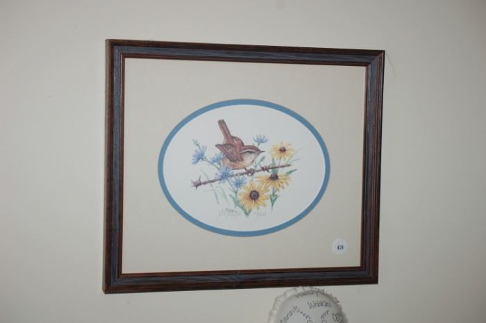 Wildlife by Jay Mizzel, signed Wren, 143/500
