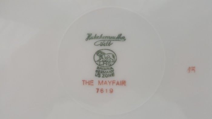 China Mark. 12 - 7 piece place settings; dinner, salad, B & B, soup bowl, fruit bowl, cup and saucer