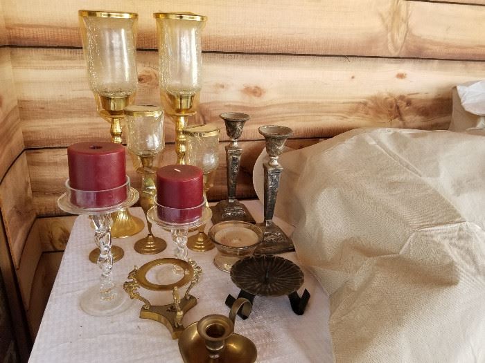 Candlestick and candle holder collection https://ctbids.com/#!/description/share/136931