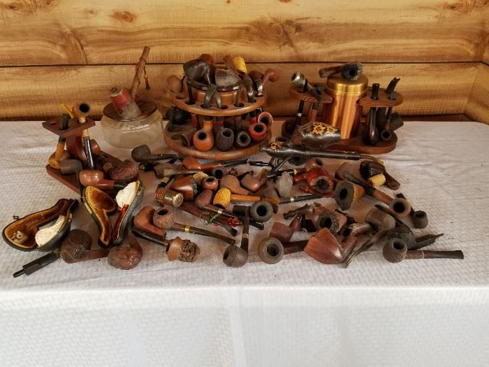 large collection of vintage to antique tobacco pipes https://ctbids.com/#!/description/share/136936