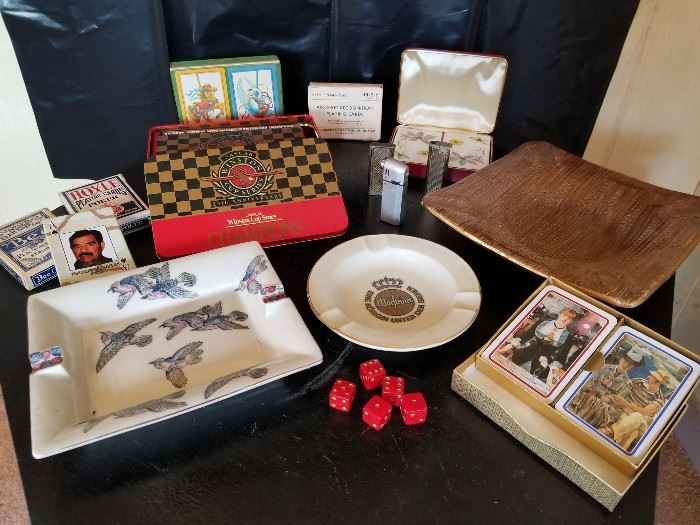 Winston Cup Nascar matches, vintage playing cards, ashtrays and lighters  https://ctbids.com/#!/description/share/136941