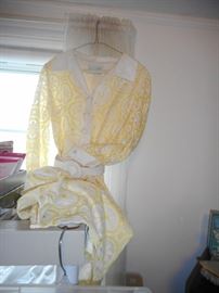 Vintage Yellow White Dress