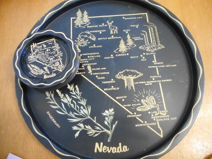 Mid Century Nevada Tray/Coasters