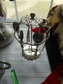 Silver Plate Demitasse Spoons..Umbrella Holder 