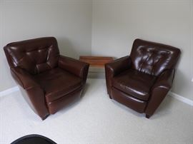 2 Leather Chairs LL