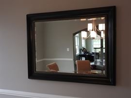 Rectangular Large Black Framed Mirror