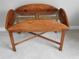 Wood and Glass Coffee Table