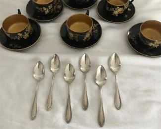 17 - Six Japanese lacquer tea cups and saucers https://ctbids.com/#!/description/share/137289 