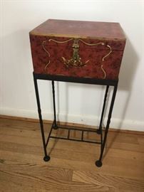 Box and wrought iron stand https://ctbids.com/#!/description/share/137297