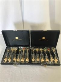 2 Smithsonian "Shogun" Design gold plated spoon sets https://ctbids.com/#!/description/share/137304