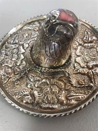 Mexican repousse' sterling silver sombrero table article https://ctbids.com/#!/description/share/137337