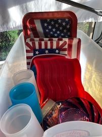 Fourth of July decorations/serving pieces 