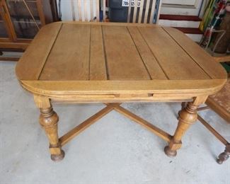 ANTIQUE TABLE & 6 CHAIRS FROM ENGLAND  