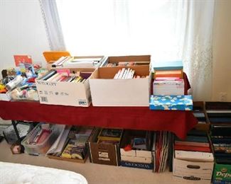 SEWING NOTIONS, BOOKS, BINDERS, PHOTO ALBUMS