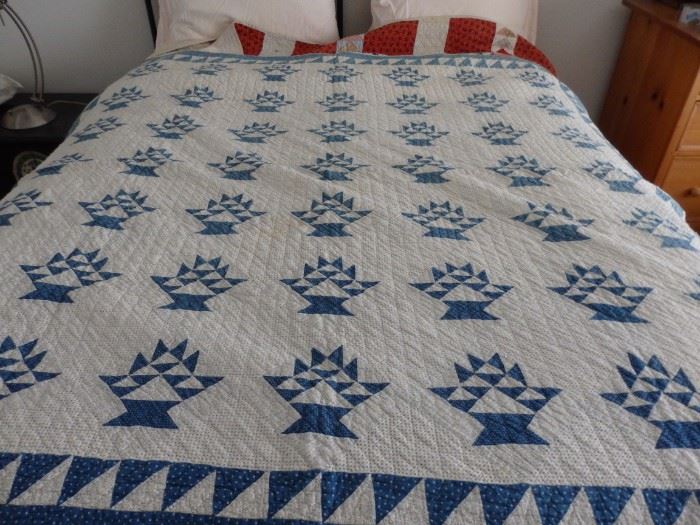 C 1800 Baskets handmade quilt