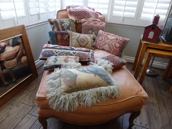 Kilim and decorative pillows