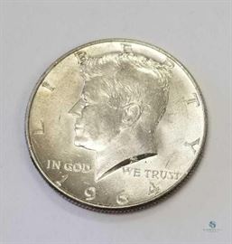 1964 90% Silver Kennedy 50c Uncirculated / Uncirculated
