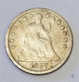1857 US Silver Half Dime G / Good, seated liberty design
