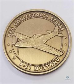 Air Force Association P-51 Mustang Medallion / Air Force Association Collector's Series, Challenge Coin
