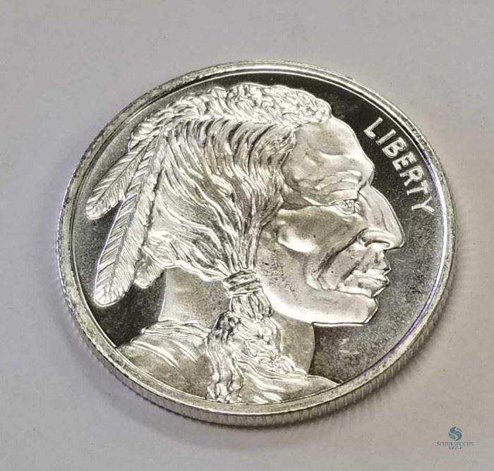 1 oz. Silver Round - Indian/Buffalo / Uncirculated 0.999 fine 1 Troy oz.
