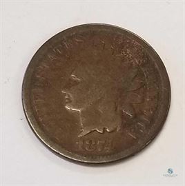 1874 Indian Head Cent, Good / Good, Better date
