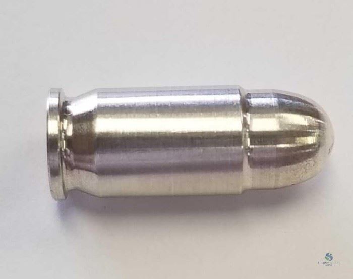 1 oz. 45 Caliber Silver Bullet 0.999 Fine / This is the proverbial "silver bullet". One troy ounce pure silver
