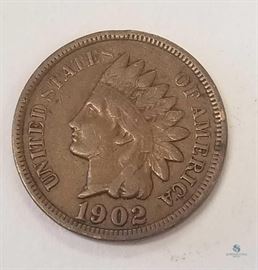 1902 Indian Head Cent, Very Fine / Very Fine
