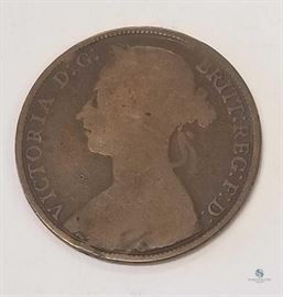 Great Britain 1889 Penny VG / KM #755, Queen Victoria
