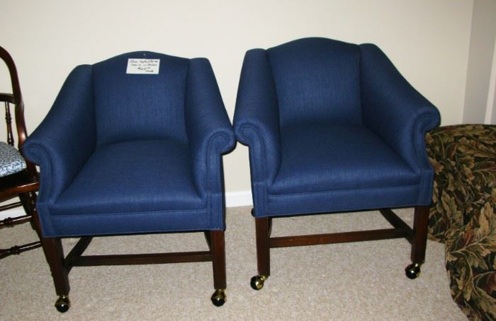 blue chairs on casters   BUY IT NOW $ 35.00 EACH
