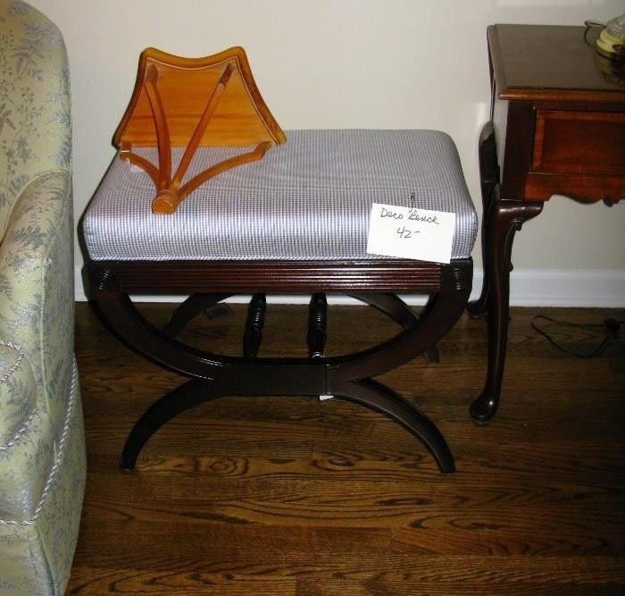 deco footed bench  BUY IT NOW $ 42.00