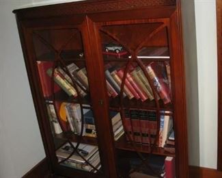 mahogany glass front cabinet