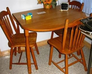 drop side maple table and chairs BUY IT NOW $ 135.00
