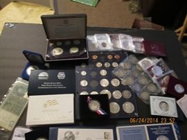 partial type set, barber halves and other misc coins