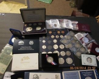partial type set, barber halves and other misc coins