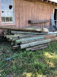 Wooden posts