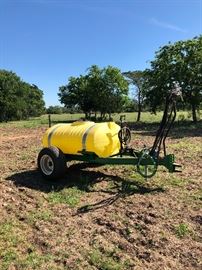 Sprayer on trailer