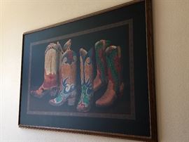 Large western boot art