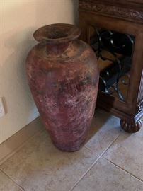 Tall Tera cotta floor vase