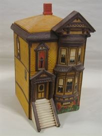 Cookie jar in the form of a San Francisco townhome