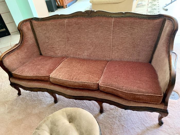 Rosewood Couch with Matching Chairs