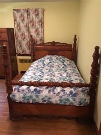 Full size bed with mattress and box spring